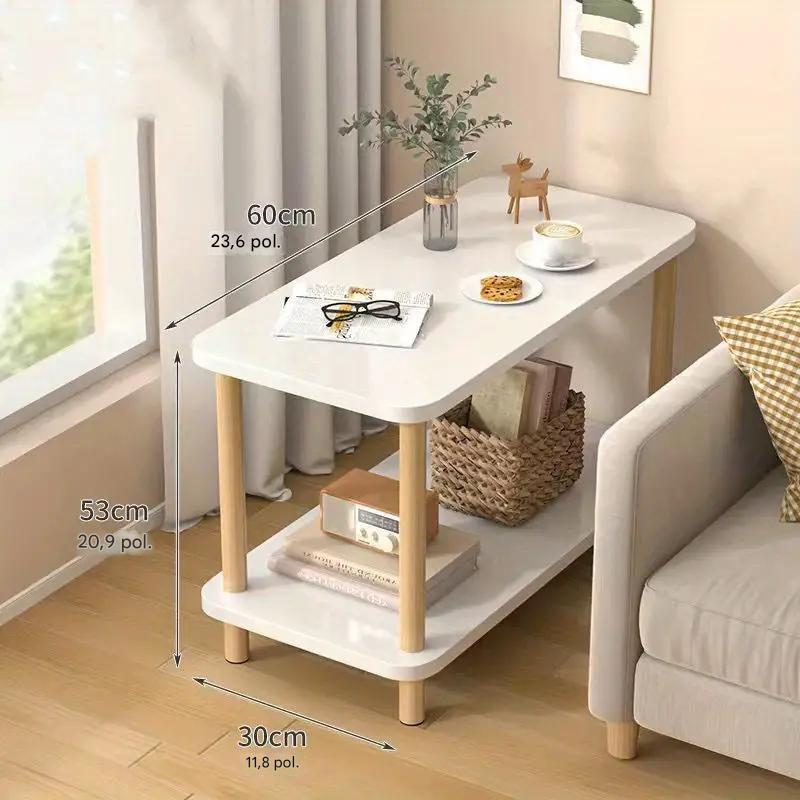 Mesa de Cabeceira de Madeira com 2 Níveis