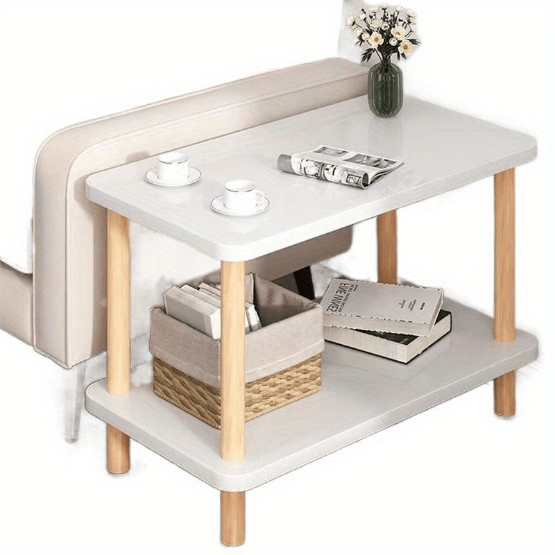 Mesa de Cabeceira de Madeira com 2 Níveis