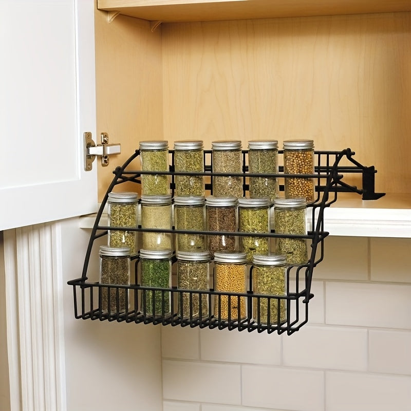 Organizador de Temperos Metálico Expansível com 3 Andares para Armários de Cozinha