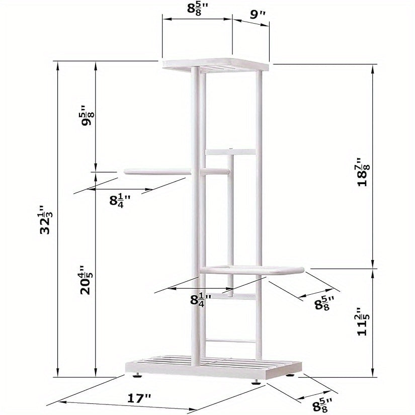 Suporte para Plantas 6 Camadas 7 Vasos Decoração de Natal Suporte para Plantas Interno e Externo Decorações de Casa de Natal, Suporte para Plantas em Camadas Expositor de Flores, Adequado para Varanda, Jardim, Sala de Estar, Varanda, Jardim, Árvore de Nat