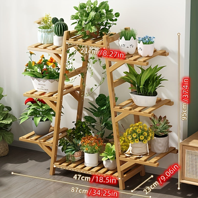 Suporte de flores para varanda, armazenamento interno, suculentas, trepadeiras, suporte para plantas, suporte para plantadores, suporte moderno para sala de estar, suporte de piso de vários níveis