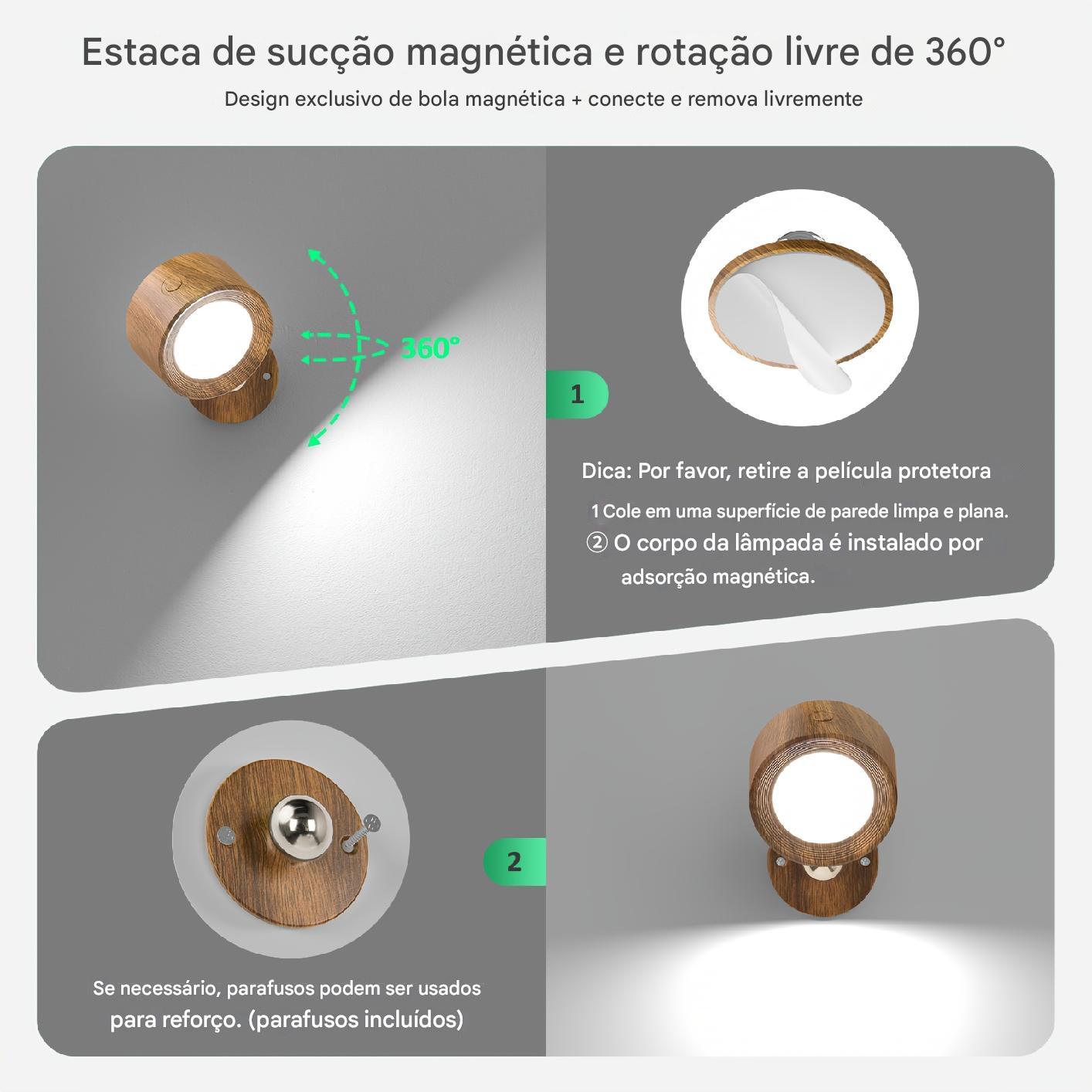 Luzes de Parede LED com Controle Remoto + 1 Ano de Garantia