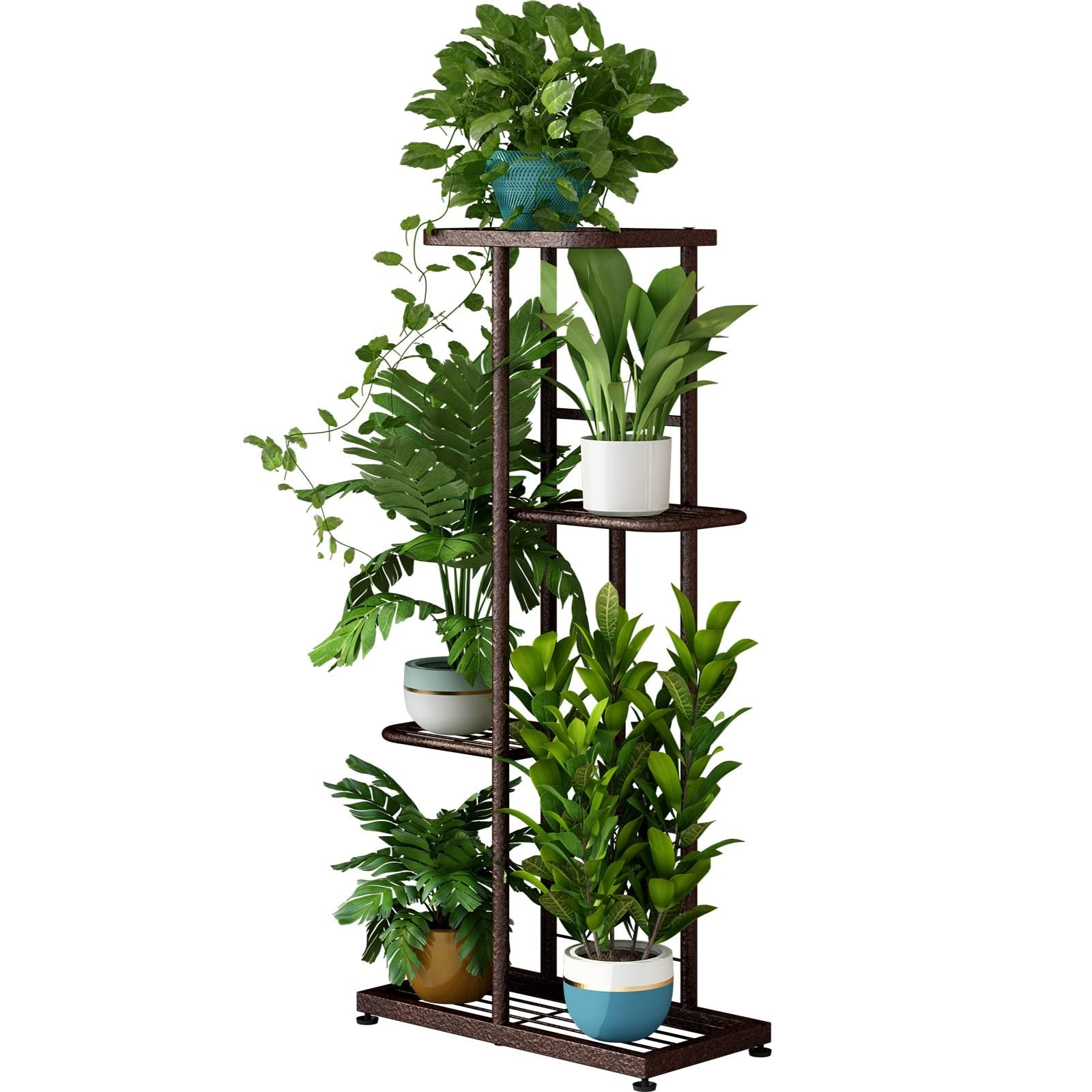 Suporte para Plantas 6 Camadas 7 Vasos Decoração de Natal Suporte para Plantas Interno e Externo Decorações de Casa de Natal, Suporte para Plantas em Camadas Expositor de Flores, Adequado para Varanda, Jardim, Sala de Estar, Varanda, Jardim, Árvore de Nat