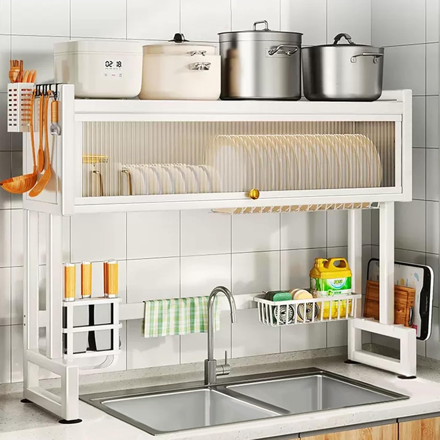 Escorredor de Pratos de 3 Camadas – Organização Máxima para Sua Cozinha