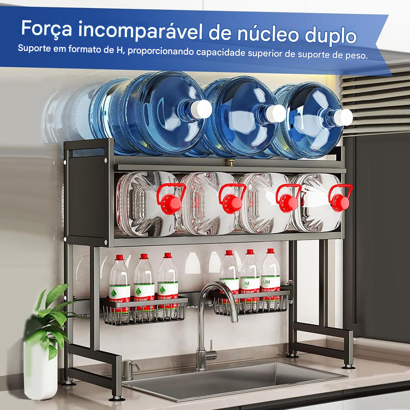 Escorredor de Pratos de 3 Camadas – Organização Máxima para Sua Cozinha