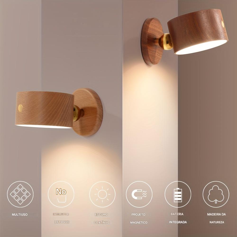 Arandela de parede LED moderna com dimmer + 1 ano de garantia