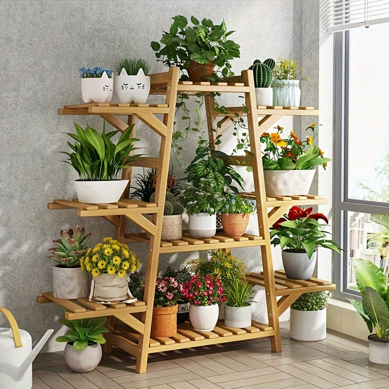 Suporte de flores para varanda, armazenamento interno, suculentas, trepadeiras, suporte para plantas, suporte para plantadores, suporte moderno para sala de estar, suporte de piso de vários níveis