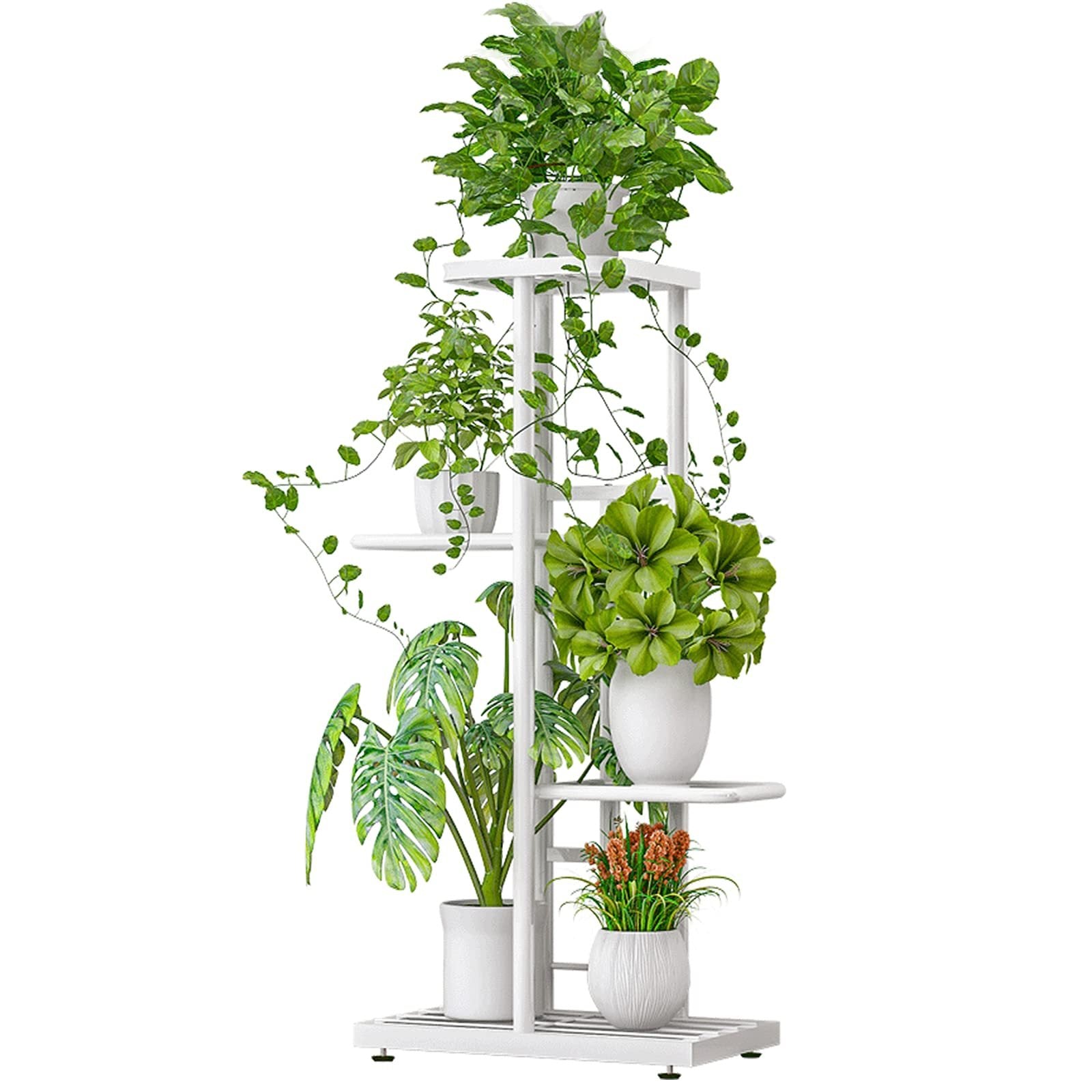 Suporte para Plantas 6 Camadas 7 Vasos Decoração de Natal Suporte para Plantas Interno e Externo Decorações de Casa de Natal, Suporte para Plantas em Camadas Expositor de Flores, Adequado para Varanda, Jardim, Sala de Estar, Varanda, Jardim, Árvore de Nat