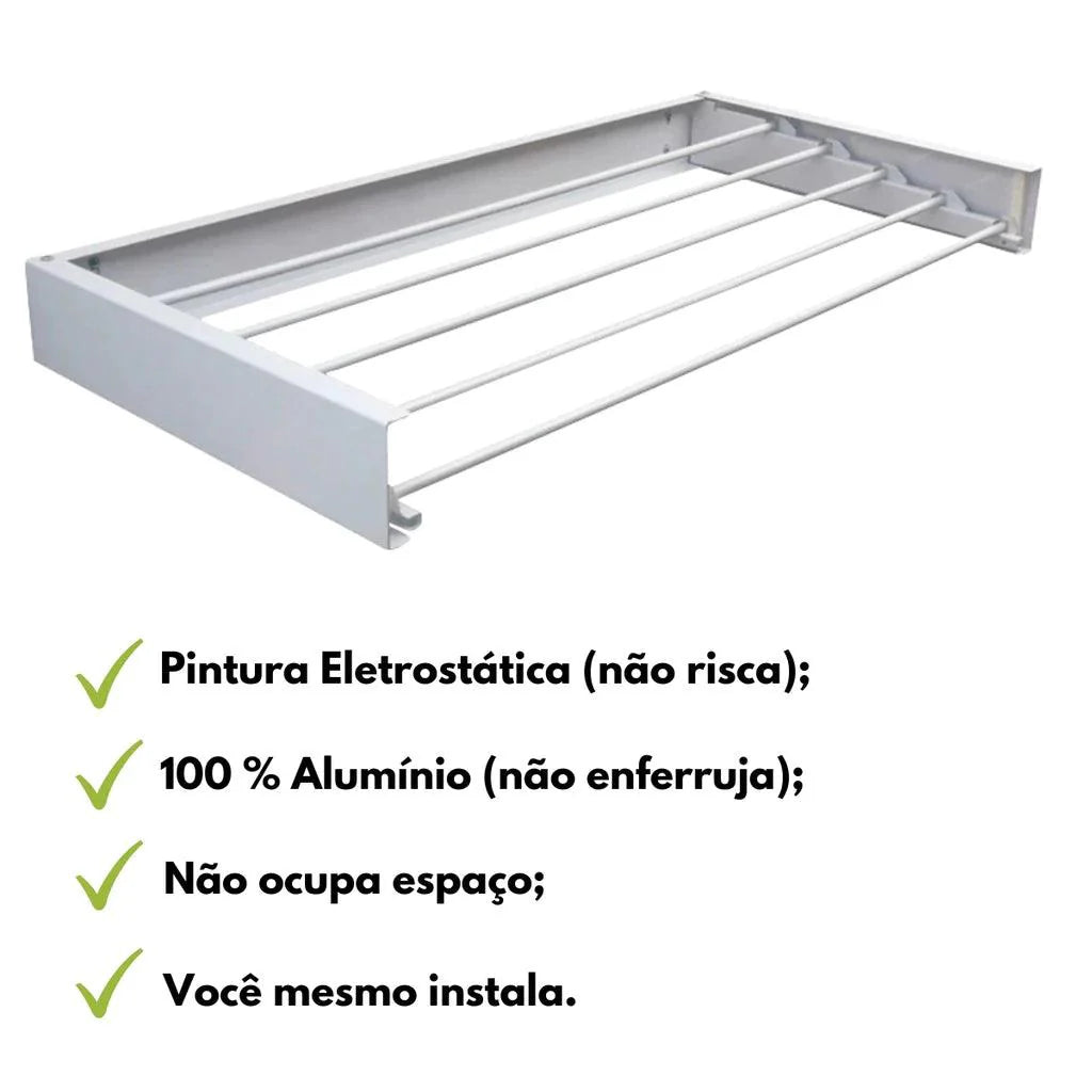 Varal Invisível Ratrátil + Brinde