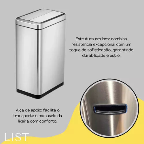 Lixeira Automática de 30 Litros – Tecnologia e Sofisticação para Seu Ambiente