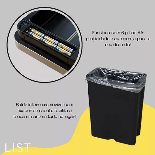 Lixeira Automática de 30 Litros – Tecnologia e Sofisticação para Seu Ambiente
