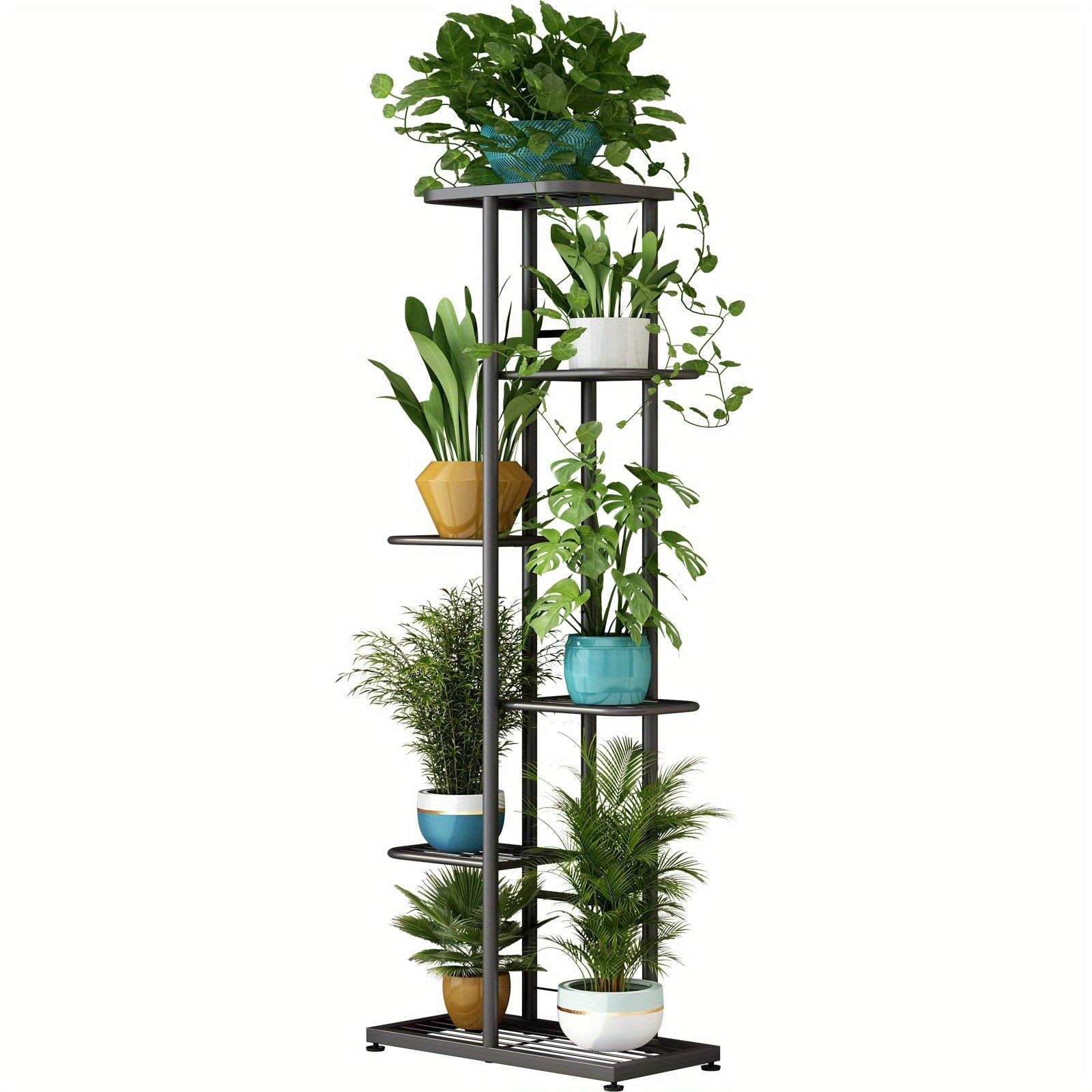 Suporte para Plantas 6 Camadas 7 Vasos Decoração de Natal Suporte para Plantas Interno e Externo Decorações de Casa de Natal, Suporte para Plantas em Camadas Expositor de Flores, Adequado para Varanda, Jardim, Sala de Estar, Varanda, Jardim, Árvore de Nat