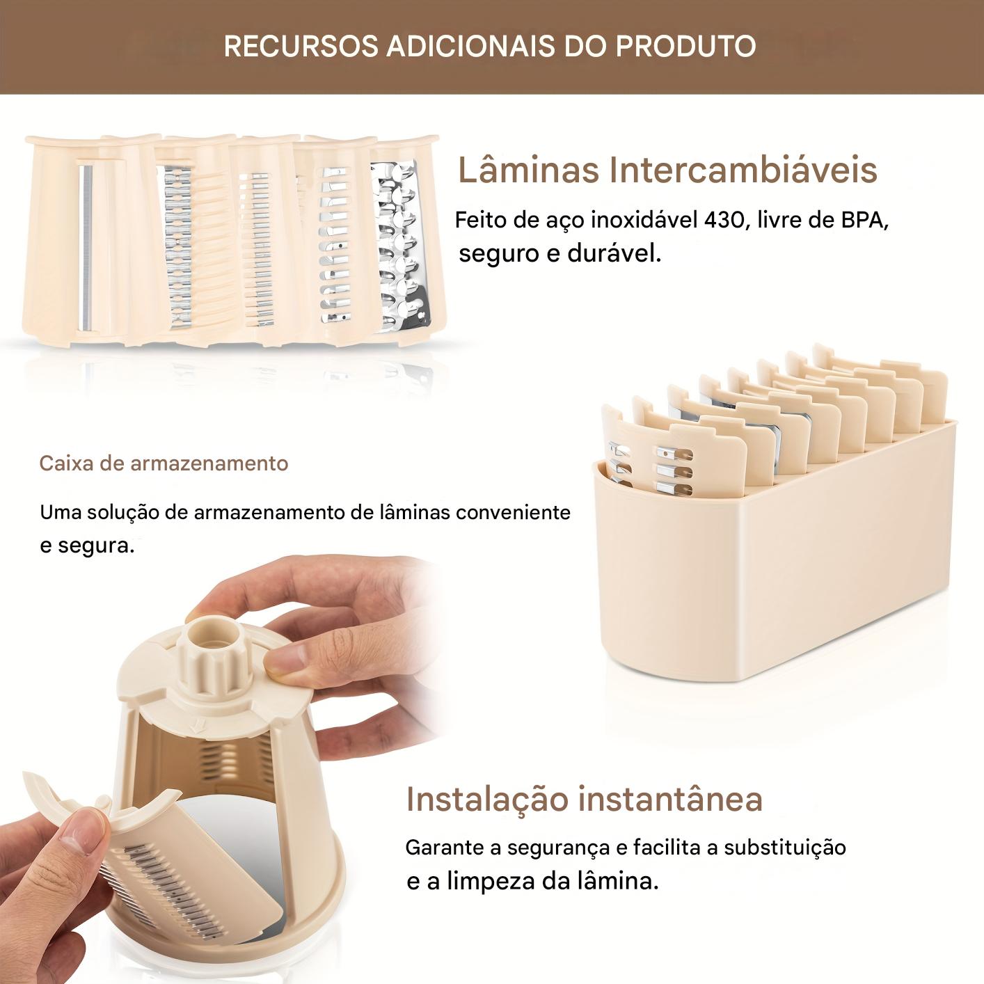 Raspador de Queijo Rotativo / SUSTEAS