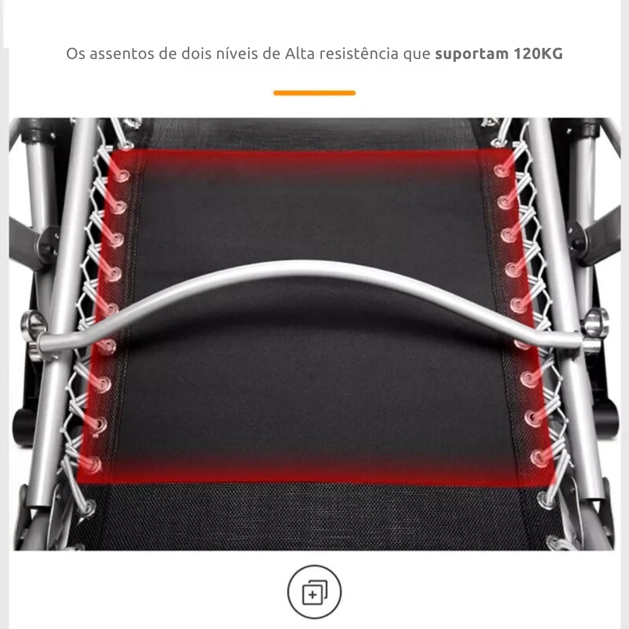 OrtoComfort© Max – Cadeira Dobrável Super Reforçada (150kg) + Brindes