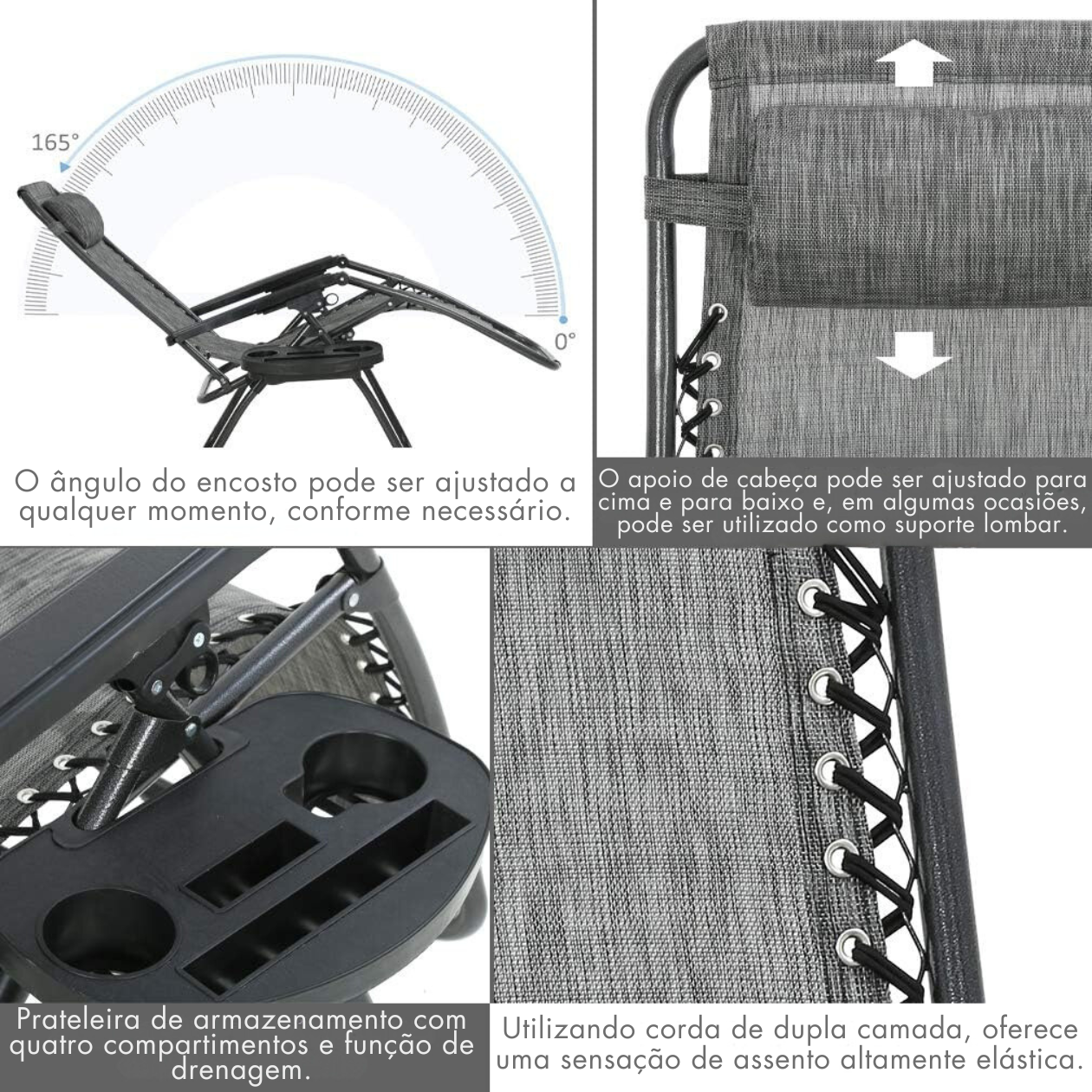 OrtoComfort© Max – Cadeira Dobrável Super Reforçada (150kg) + Brindes