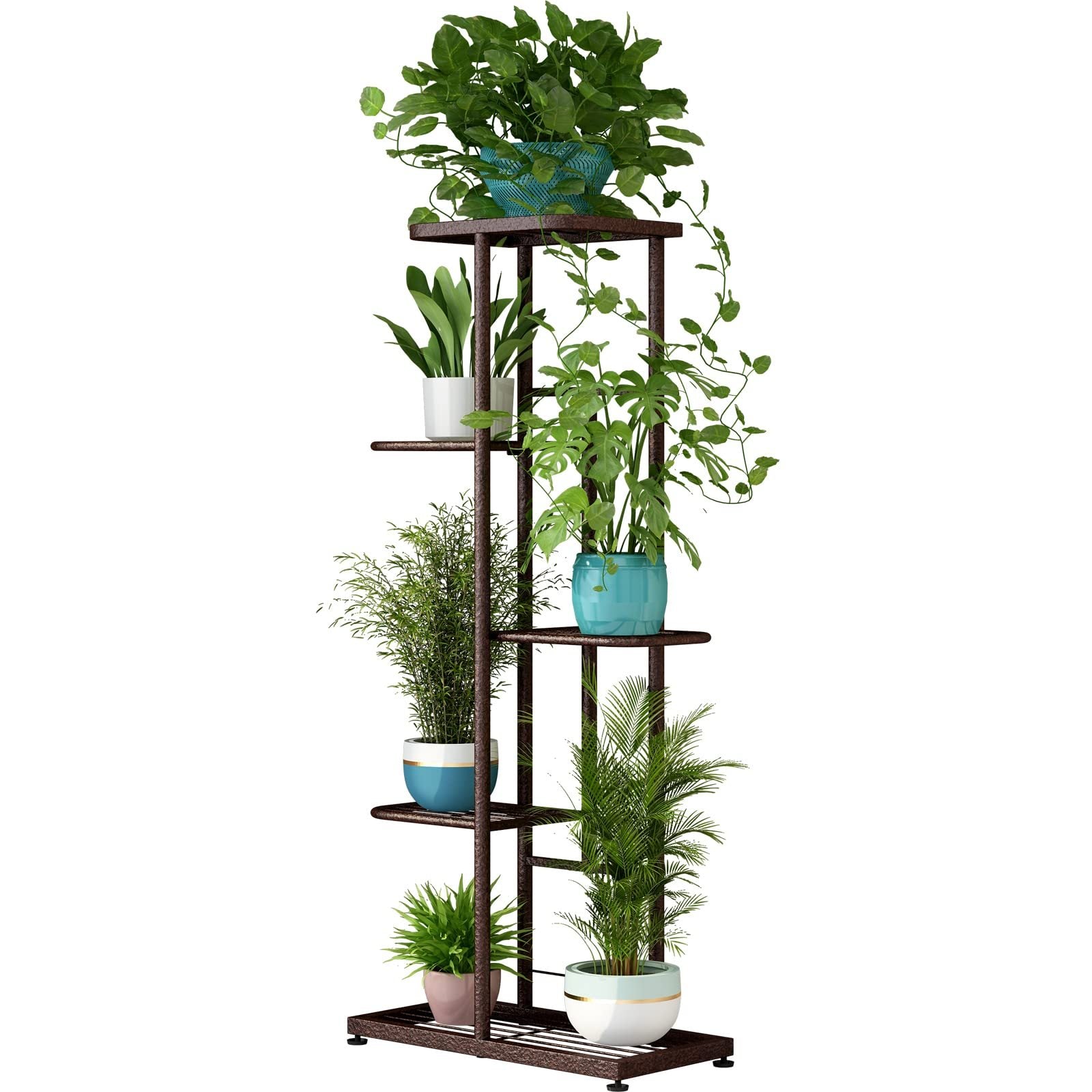 Suporte para Plantas 6 Camadas 7 Vasos Decoração de Natal Suporte para Plantas Interno e Externo Decorações de Casa de Natal, Suporte para Plantas em Camadas Expositor de Flores, Adequado para Varanda, Jardim, Sala de Estar, Varanda, Jardim, Árvore de Nat