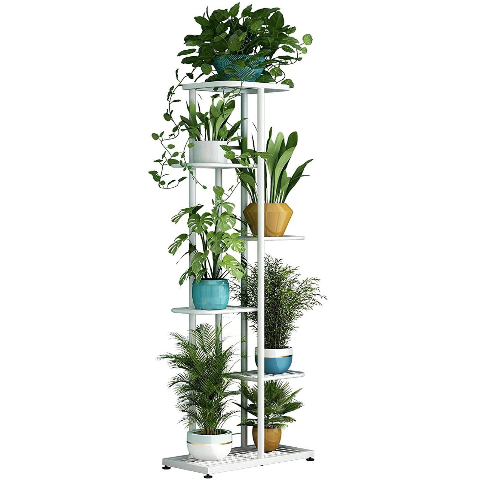 Suporte para Plantas 6 Camadas 7 Vasos Decoração de Natal Suporte para Plantas Interno e Externo Decorações de Casa de Natal, Suporte para Plantas em Camadas Expositor de Flores, Adequado para Varanda, Jardim, Sala de Estar, Varanda, Jardim, Árvore de Nat