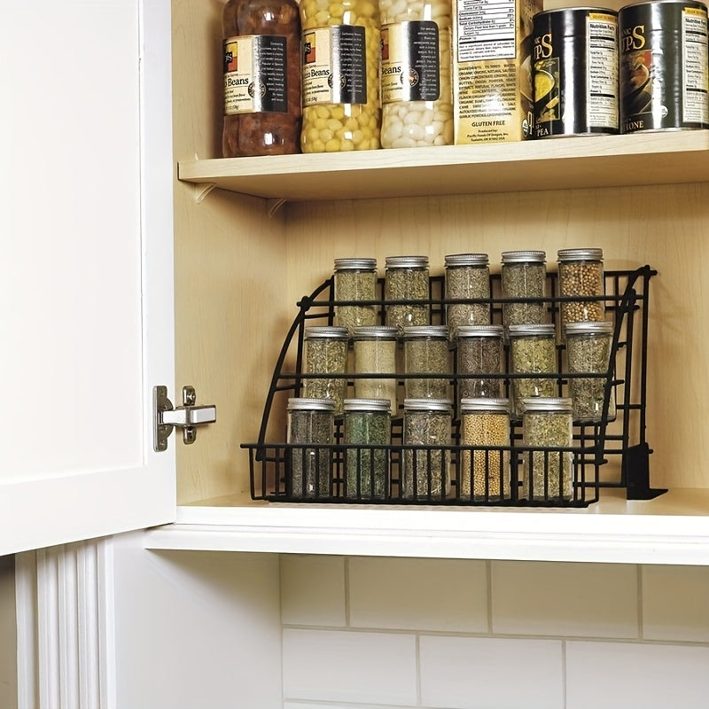 Organizador de Temperos Metálico Expansível com 3 Andares para Armários de Cozinha