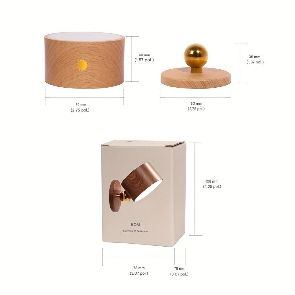 Arandela de parede LED moderna com dimmer + 1 ano de garantia